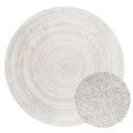 Braided Jute Rug Round Rangpur White