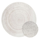 Braided Jute Rug Round Rangpur White
