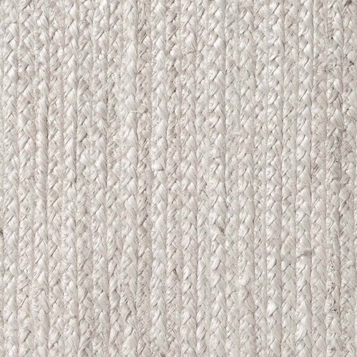 Braided Jute Rug Round Rangpur White