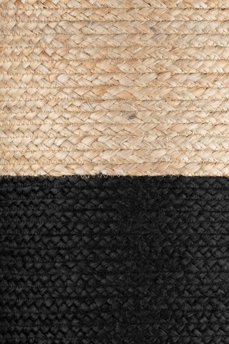The Rugs Jutta Natural Jute Pouf - Handmade Boho Style