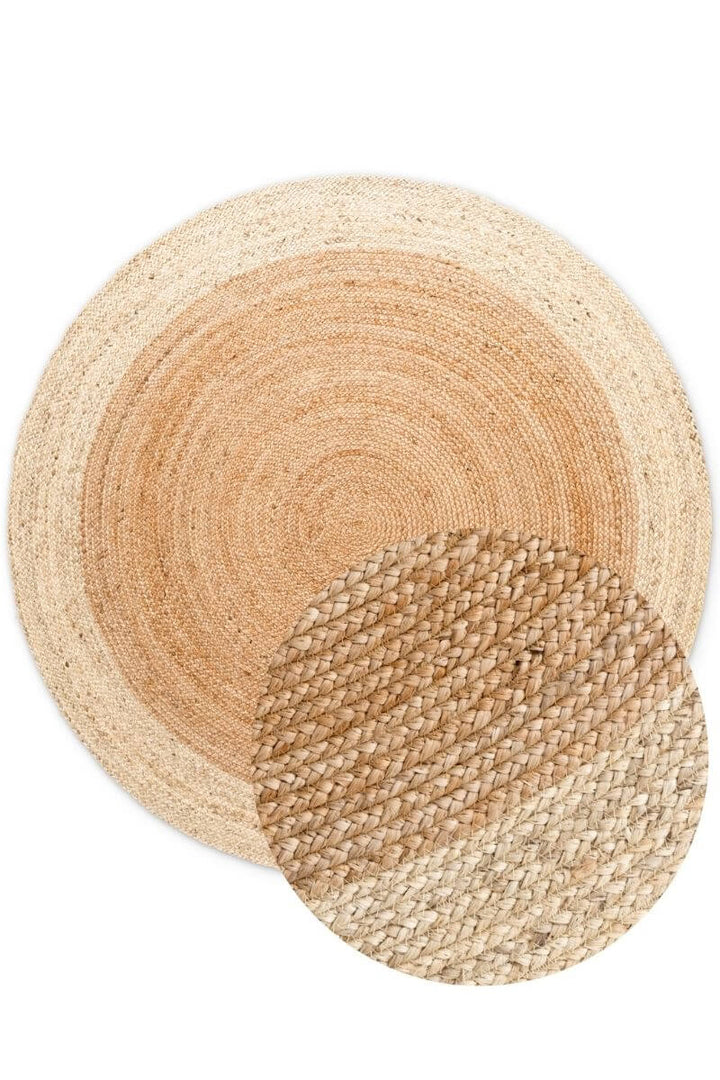 The Rugs Jutta Natural Round Jute Rug - Stylish & Comfort