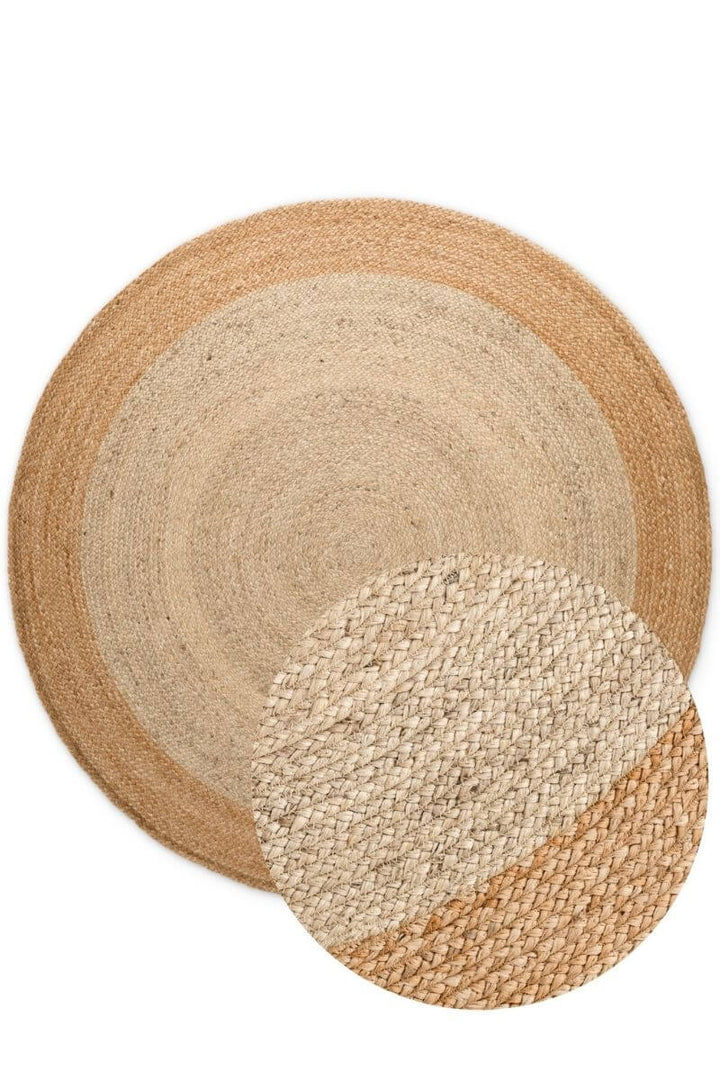 The Rugs Jutta Natural Round Jute Rug - Stylish & Comfort