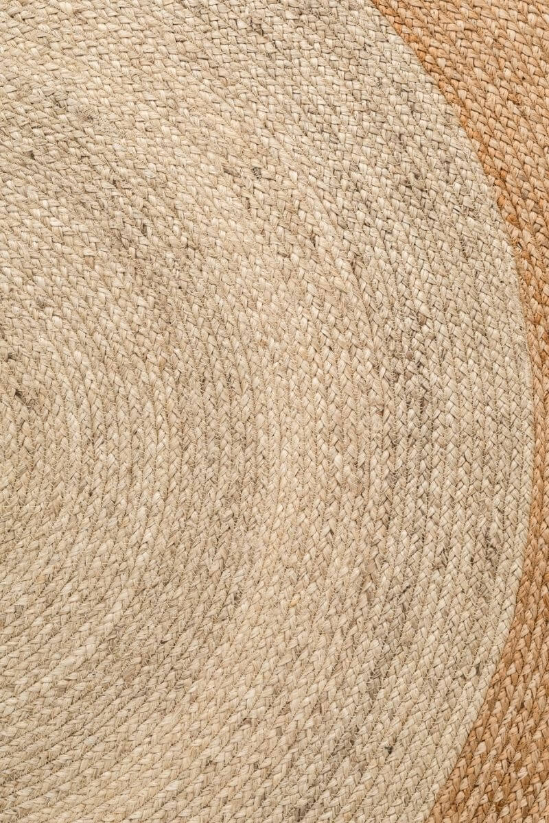 Round Abstract Jute Rug The Rugs Jutta Natural Round Jute Beige Rug - Quality