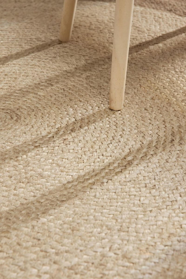 The Rugs Jutta Natural Round Jute Rug - Stylish & Comfort