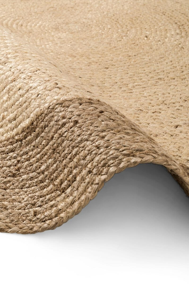 Round Abstract Jute Rug The Rugs Jutta Natural Round Jute Brown Rug - Quality