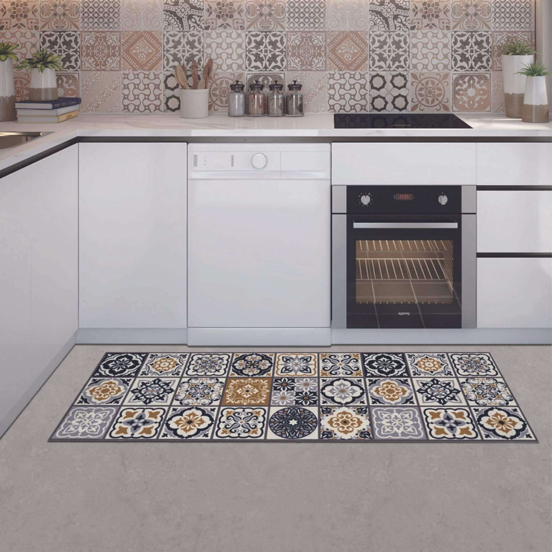 Tile Design Runner Mats | Trendy Kitchen & Hallway Rugs |