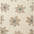 Beige rug with brown floral patterns