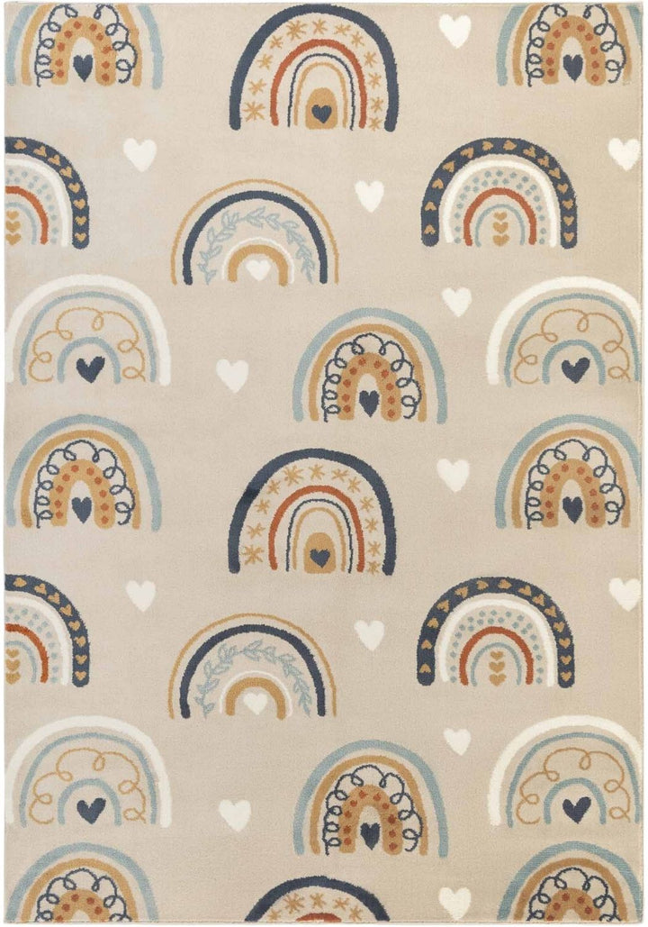 Adventures Kids Rug Bowie Beige Multicolour