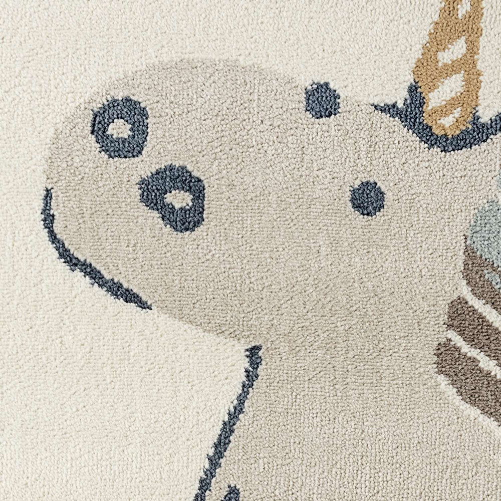 Adventures Kids Rug Einhorn Cream Multicolor Sound-absorbing, Soft durable