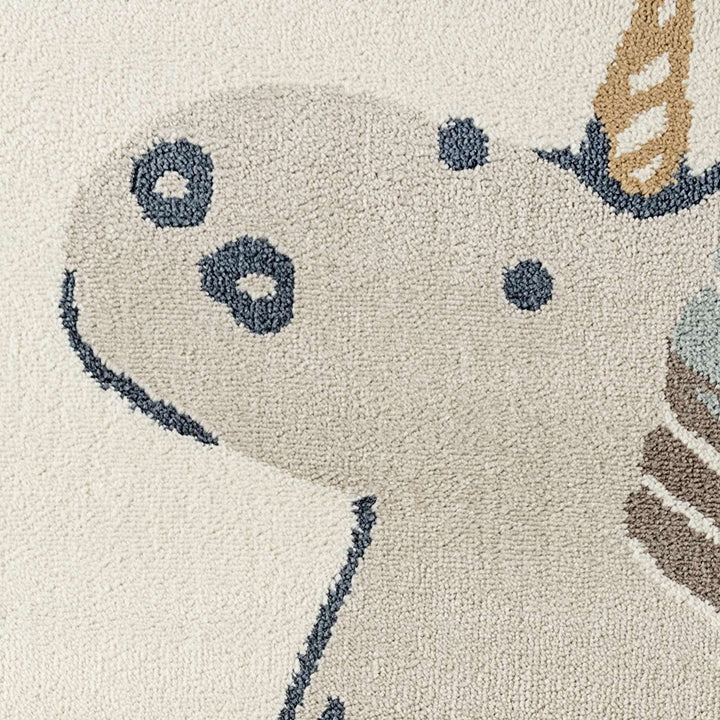 Adventures Kids Rug Einhorn Cream Multicolor Sound-absorbing, Soft durable