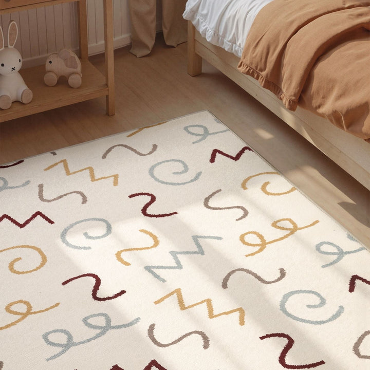 Adventures Kids Rug Fiete Cream Multicolor Underfloor heating Rug