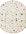 Round rug with a multicolored square pattern on a white background