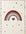 Children's rug with a rainbow and hearts design on a beige background