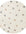 Round rug with rainbow pattern on a white background