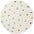 Round rug with rainbow pattern on a white background
