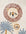 Children's rug with lion design on a beige background