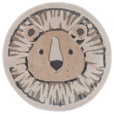Adventures Children's Lion Cream Round Rug