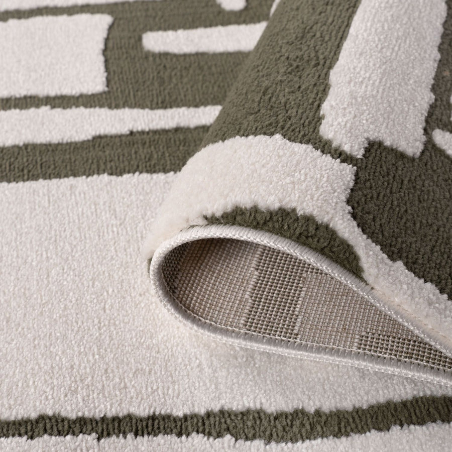 The Rugs Loft Abstract Green Rug - Quality Comfort & Style