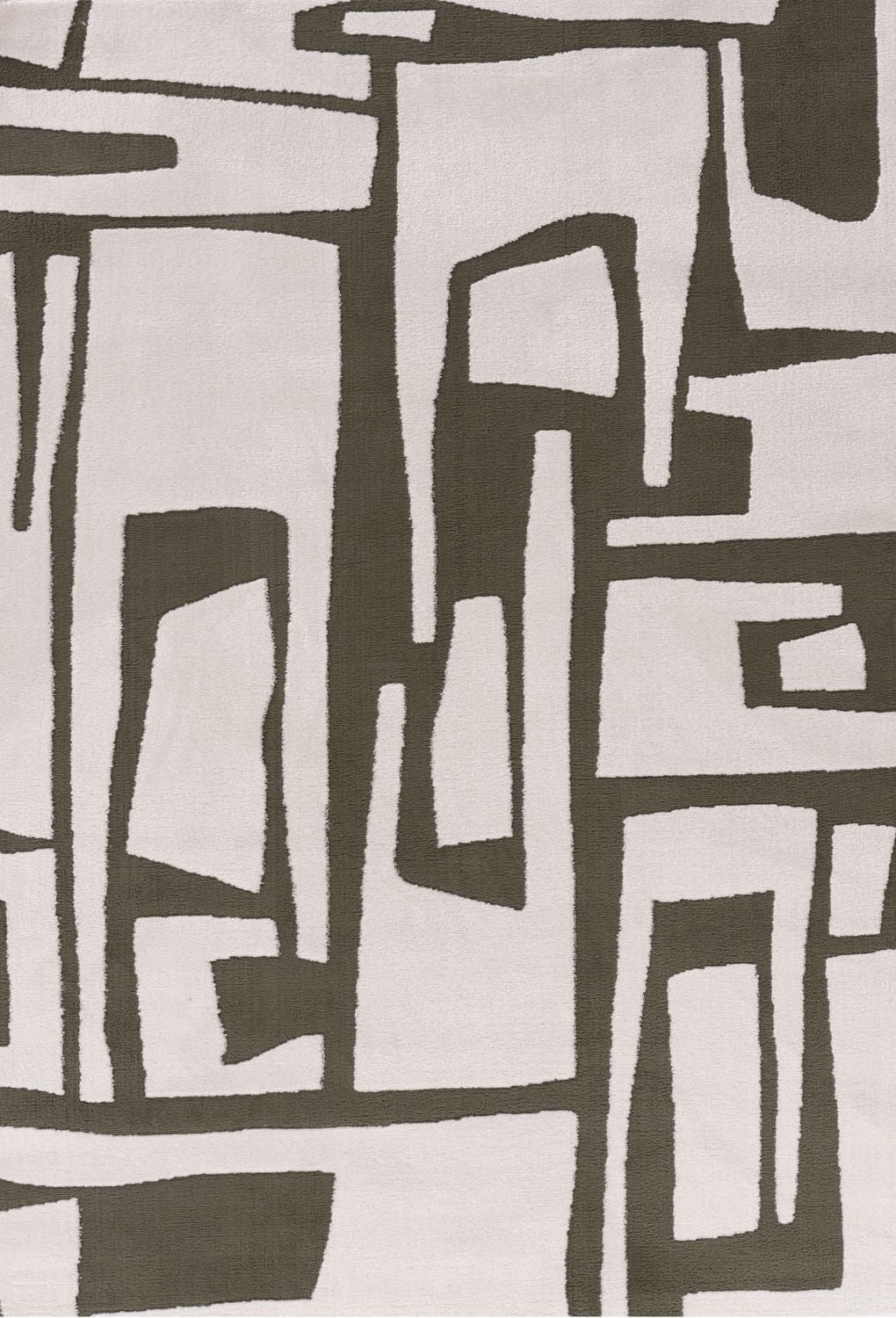 Abstract pattern of green and white shapes on a textured surface