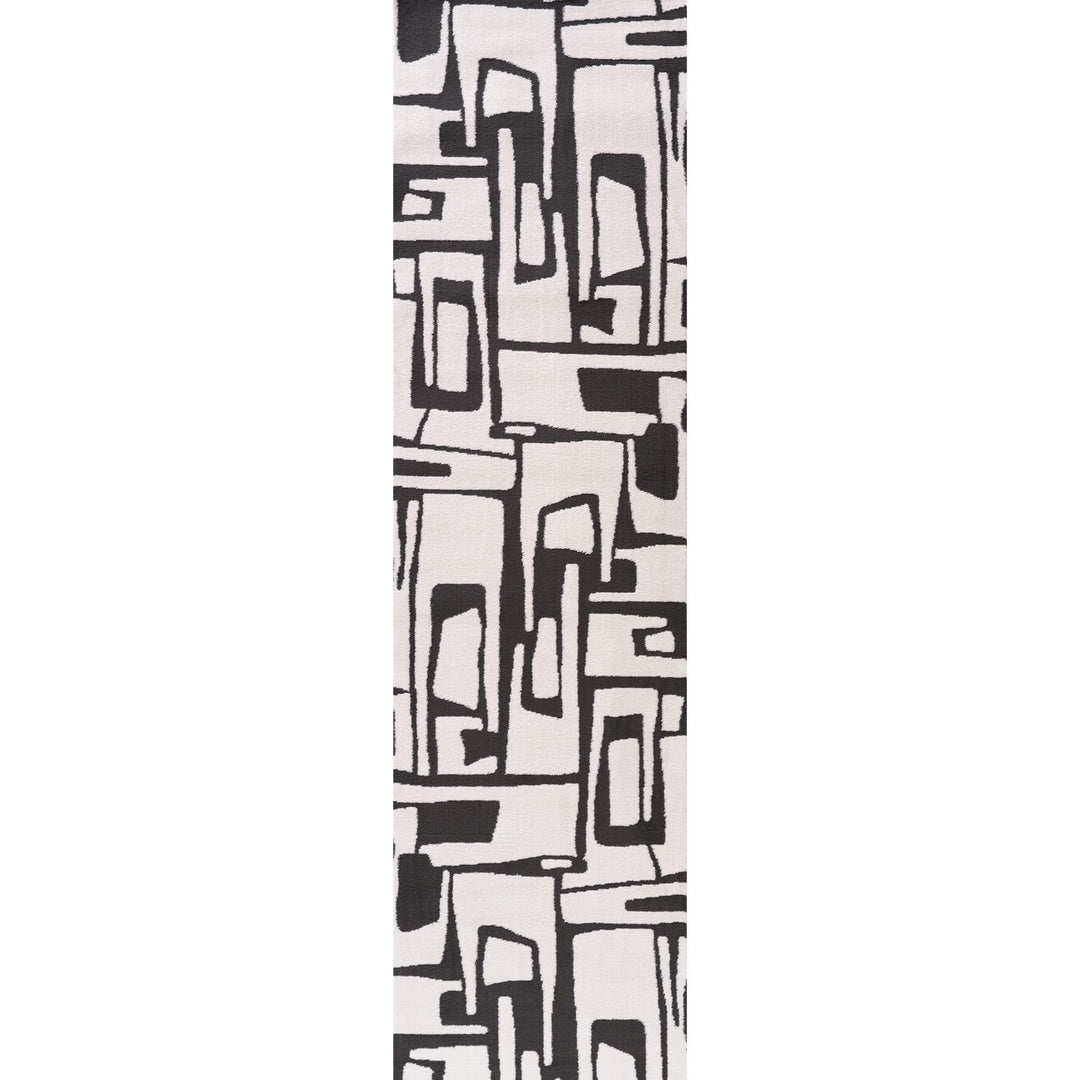 Black and white abstract patterned product on a white background