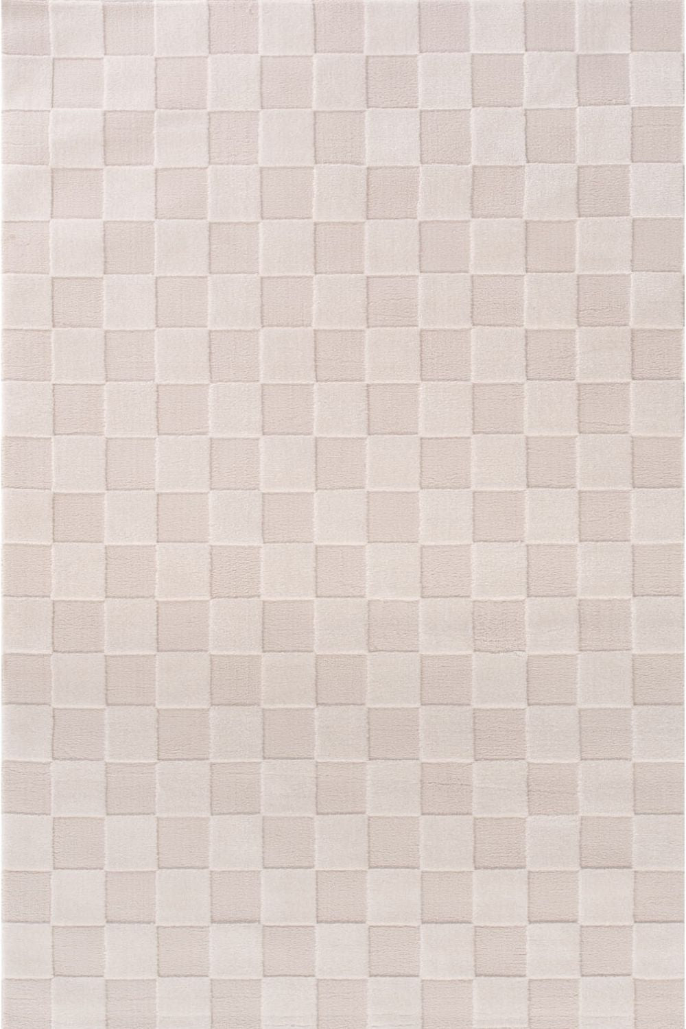 Loft Checkerboard Cream Rug fade-resistant.