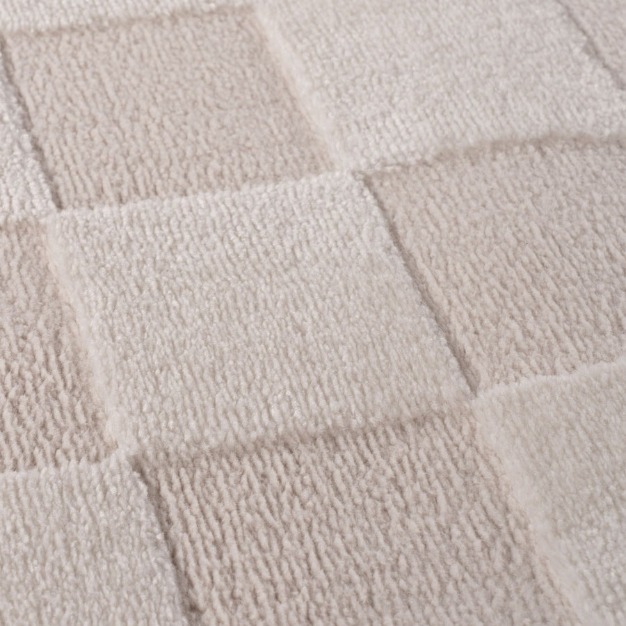 The Rugs Loft Checkerboard Cream Rug - Quality & Comfort