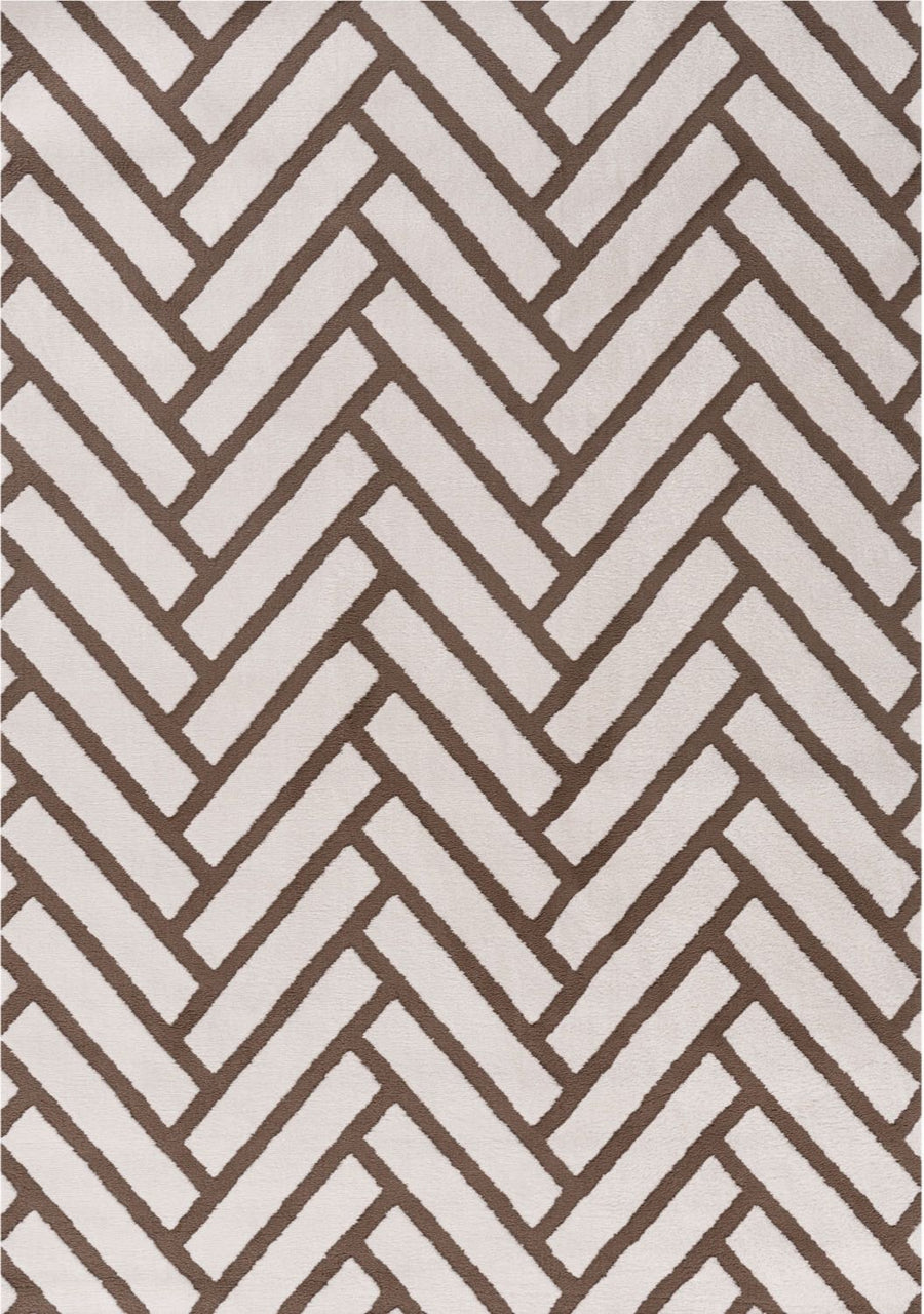 Patterned fabric with a zigzag design on a white background
