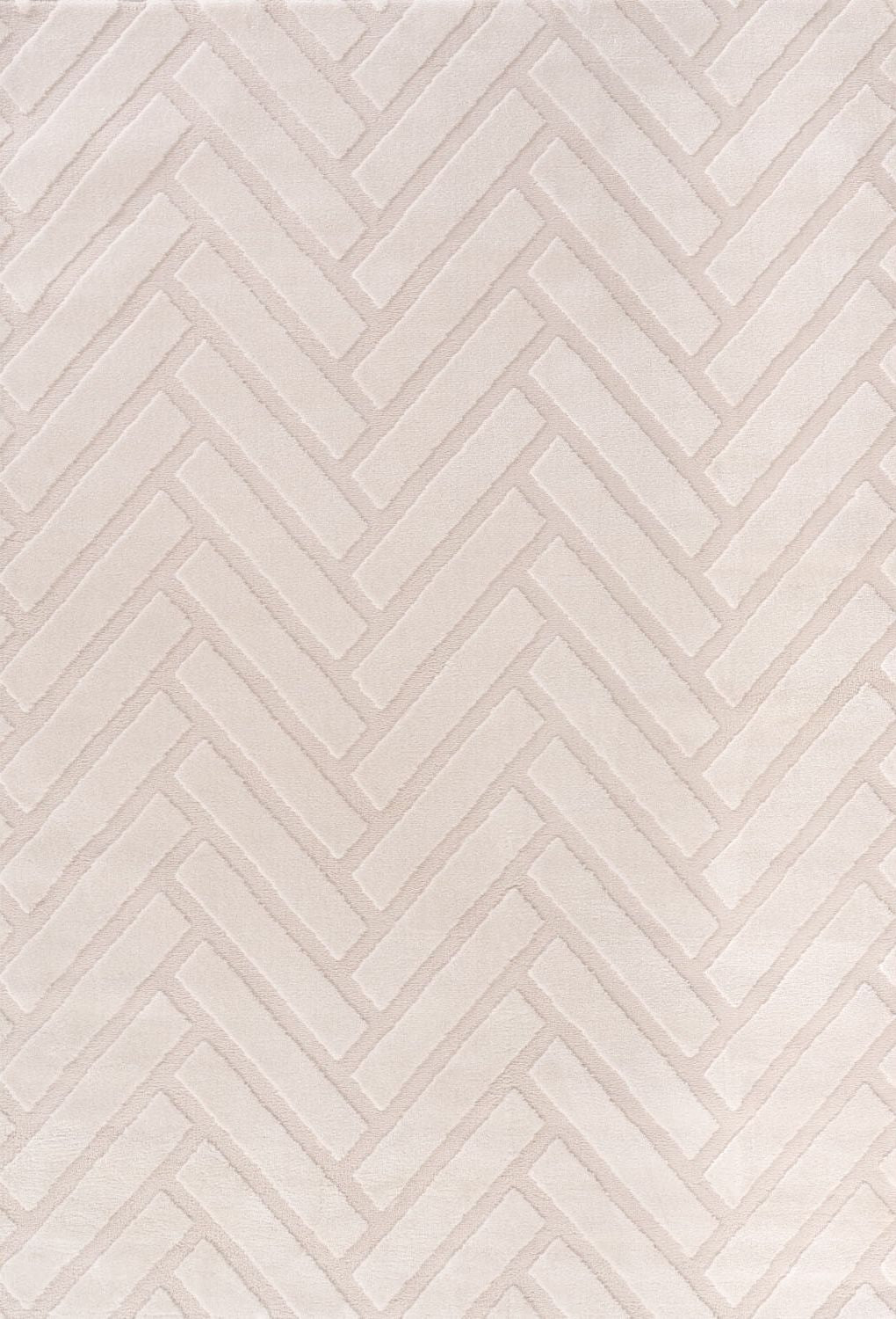 Beige and white chevron patterned wallpaper