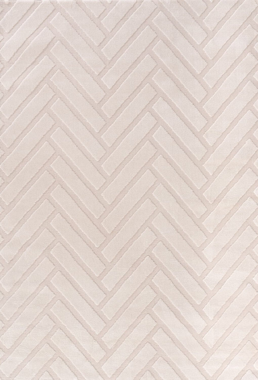 Beige and white chevron patterned wallpaper
