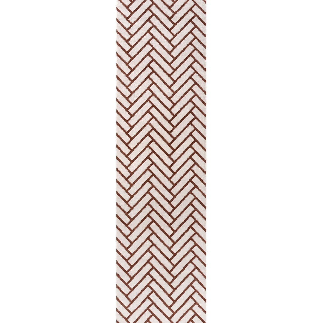 Loft Chevron Terra Rug Textured Pile