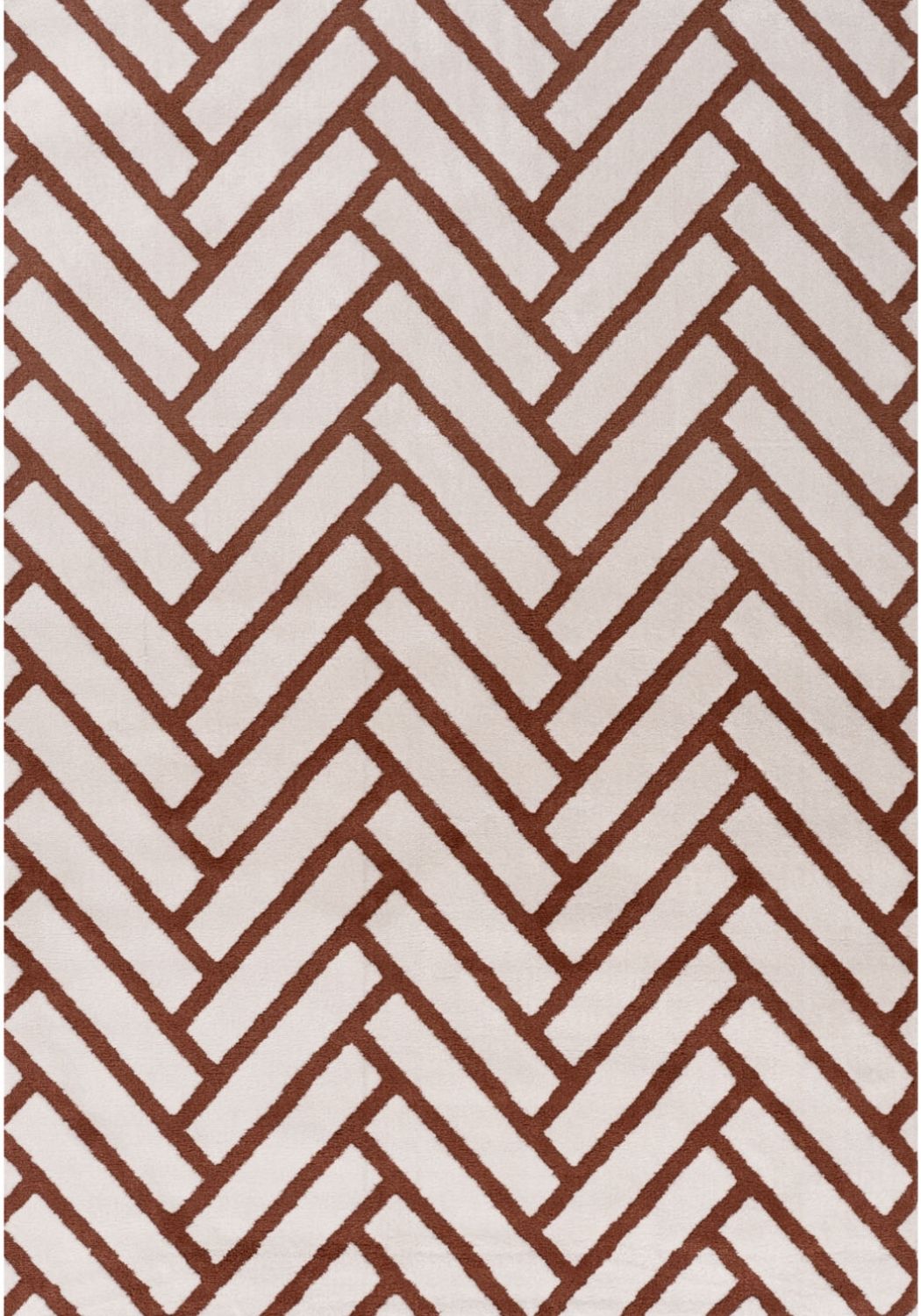 Loft Chevron Terra Rug Textured Pile