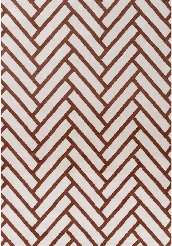 Loft Chevron Terra Rug Textured Pile