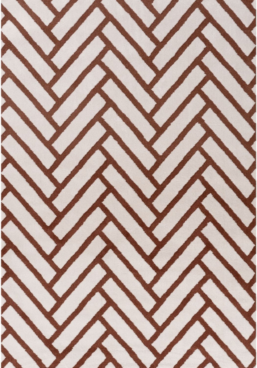 Loft Chevron Terra Rug Textured Pile