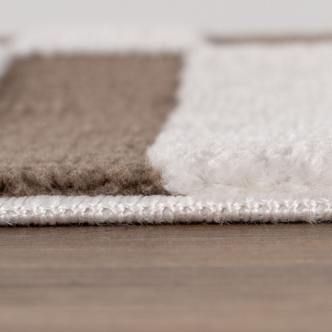 Loft Striped Brown Rug underfloor heating.