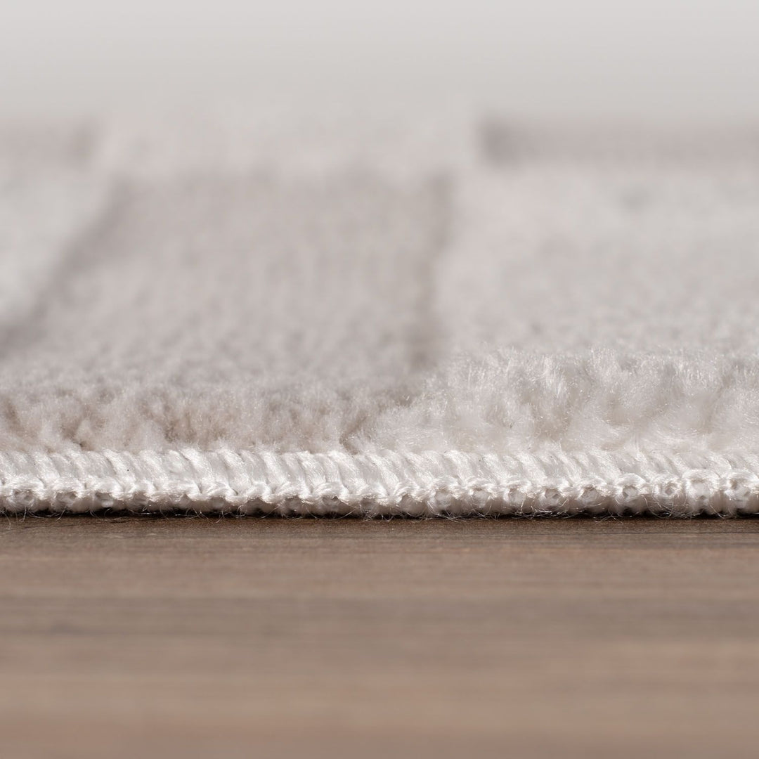 Loft Striped Cream Rug Durable and Soft