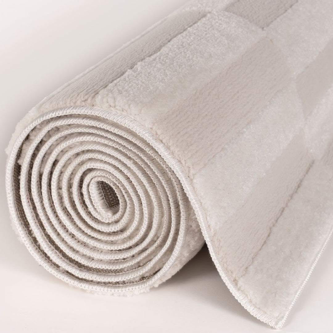 Loft Striped Cream Rug Durable and Soft