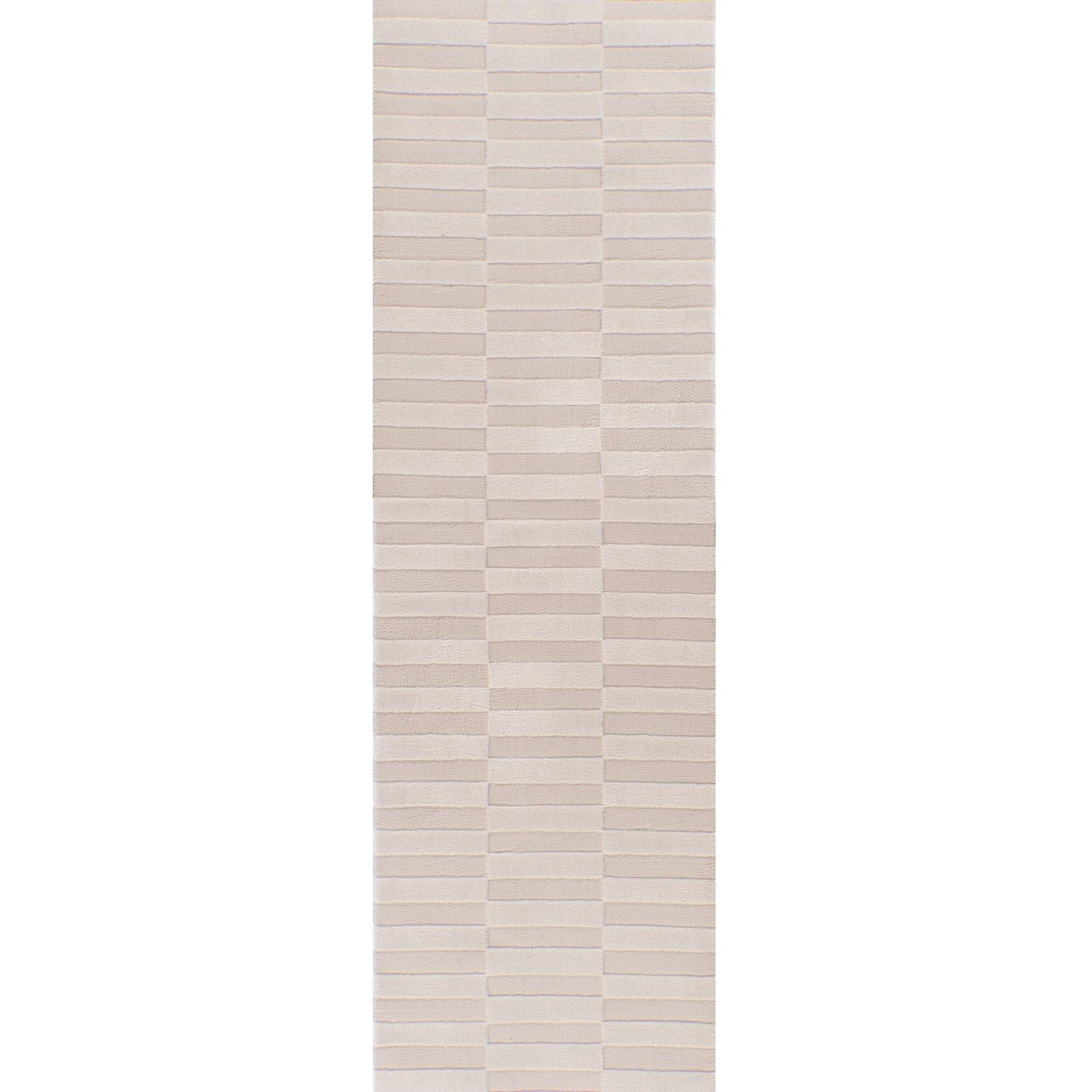 Loft Striped Cream Rug Durable and Soft