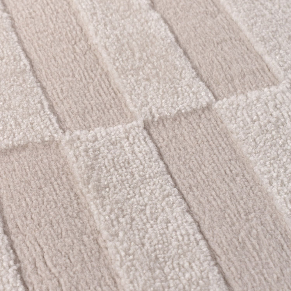 Loft Striped Cream Rug Durable and Soft