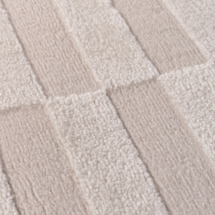 Loft Striped Cream Rug Durable and Soft