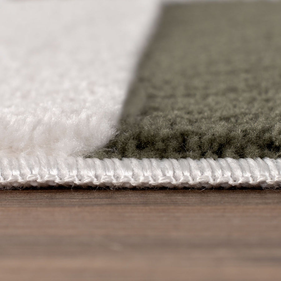The Rugs Loft Striped Green Rug - Quality Comfort & Style