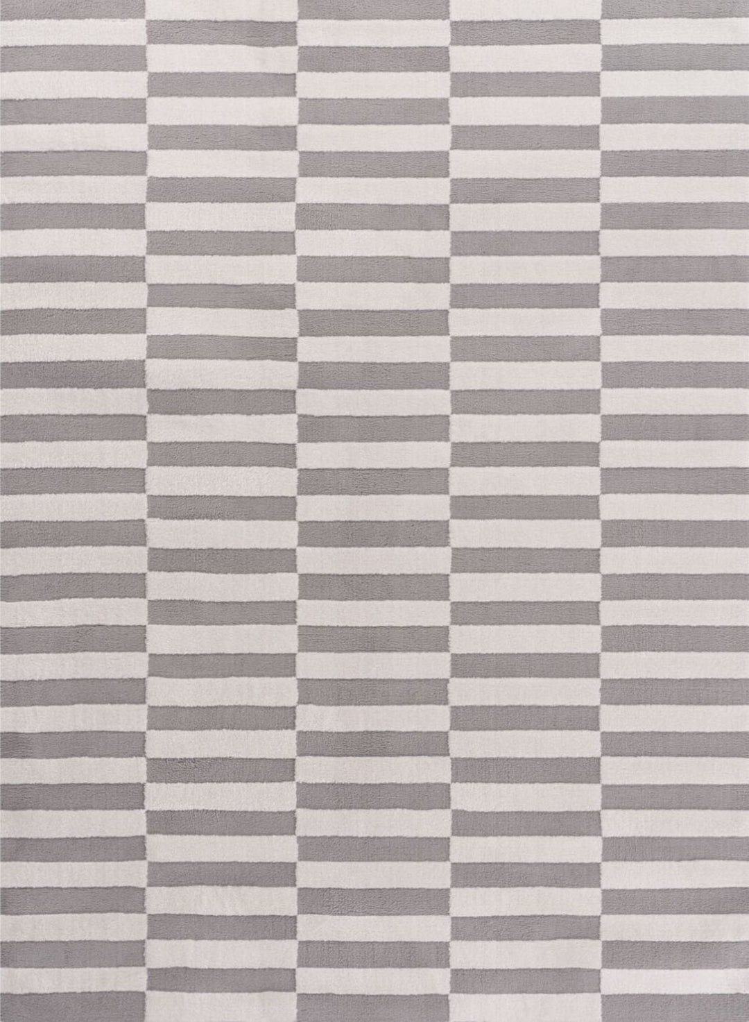 Loft Striped Grey Rug Textured Pile