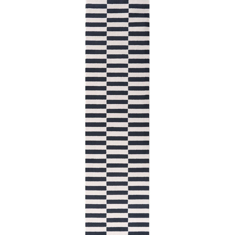 Loft Striped Blue Rug Cozy Feel, Fade-resistant.