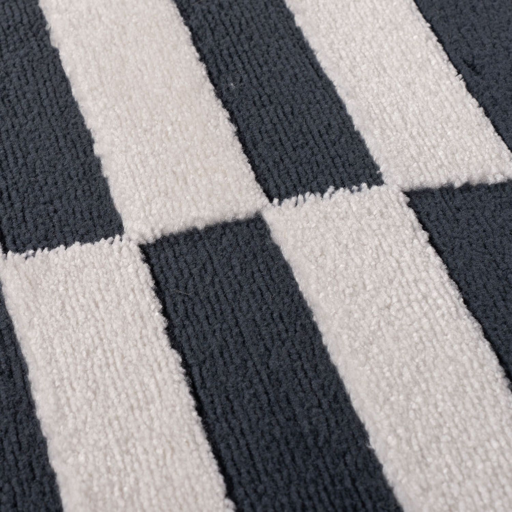 Loft Striped Blue Rug Cozy Feel, Fade-resistant.