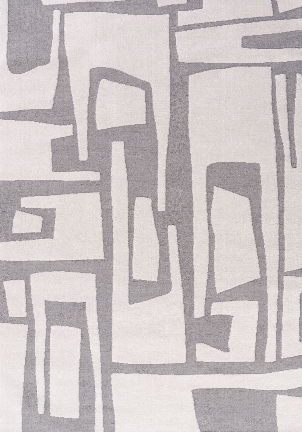 Abstract design Grey rug, Non-shed, Easy care.