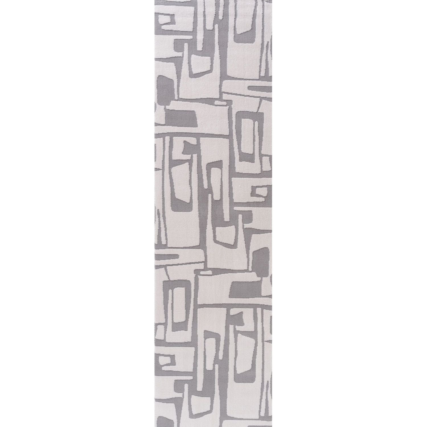 Rectangular mat with abstract geometric pattern on a white background