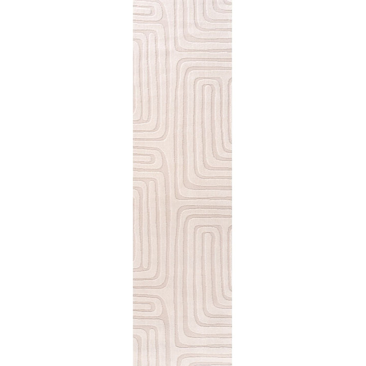 Rectangular tile with wavy line pattern on a white background