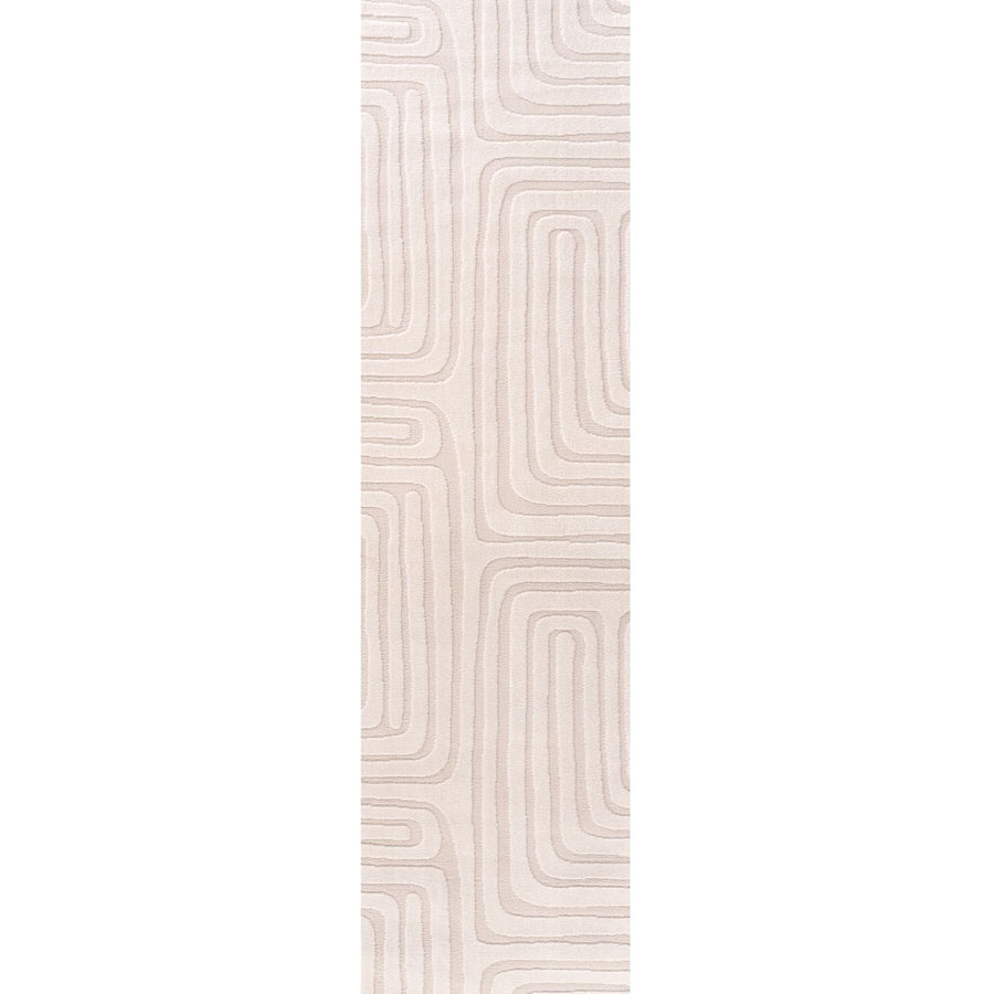 Rectangular tile with wavy line pattern on a white background
