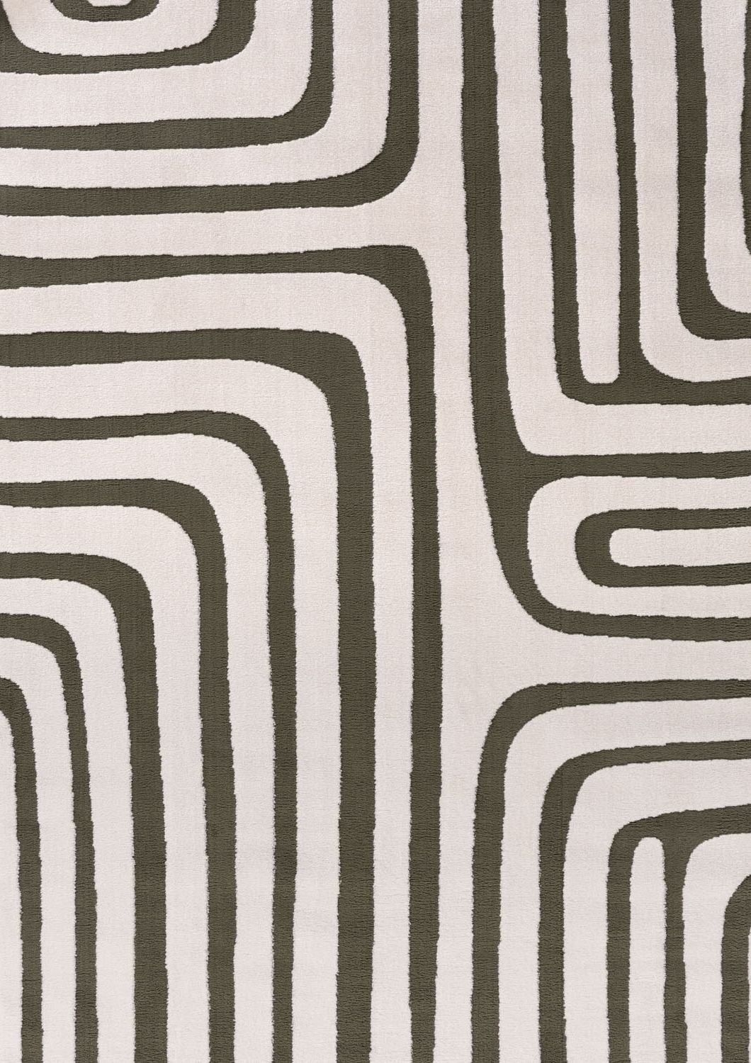 Patterned fabric with wavy lines in black and white