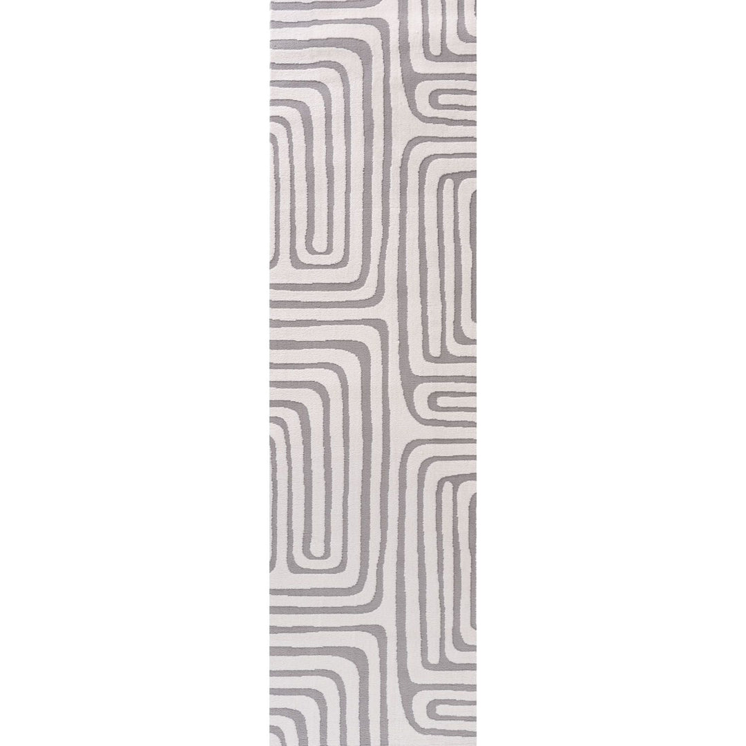 Rectangular tile with wavy line pattern on a white background