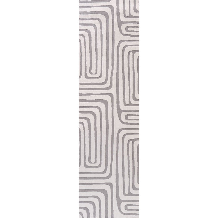 Rectangular tile with wavy line pattern on a white background